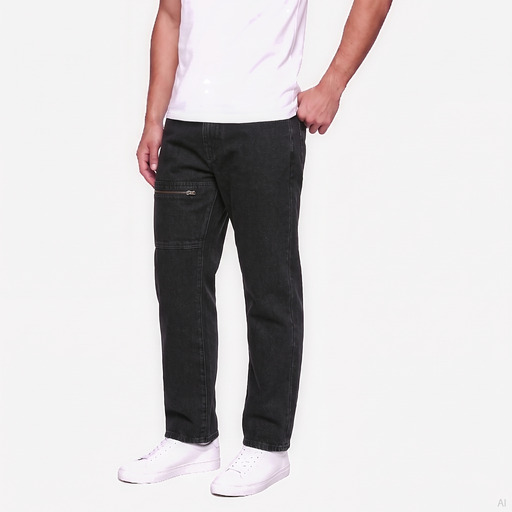Moschino Dark Wash Cargo Denim Jeans