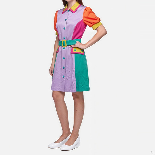 Moschino Colour Block Shirt Dress