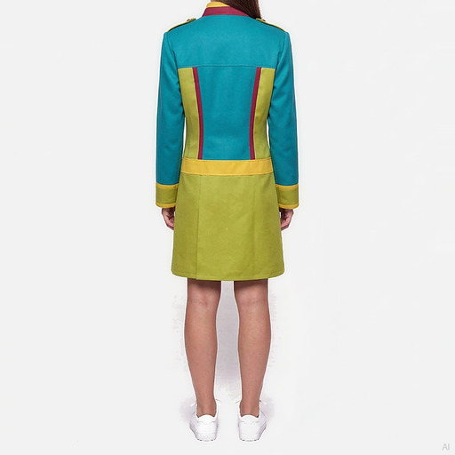 Moschino Colorblock Military Shirt Dress