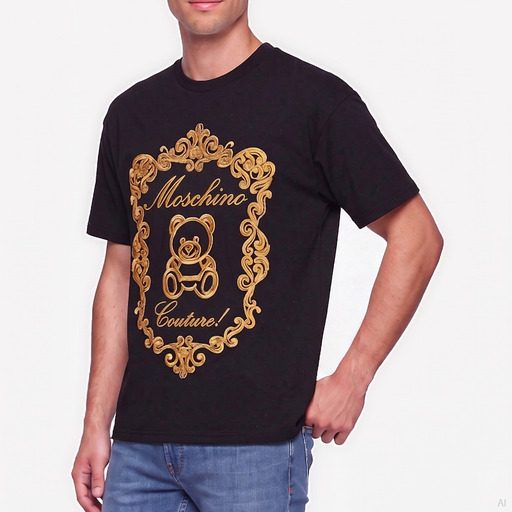 Moschino Couture Teddy Bear Embroidered T-Shirt
