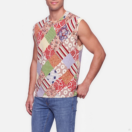 Moschino Patchwork Print Tank Top Multicolor