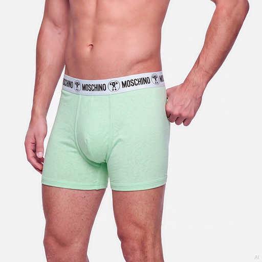 Moschino Mint Green Logo Waistband Trunk