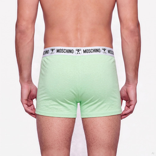 Moschino Mint Green Logo Waistband Trunk