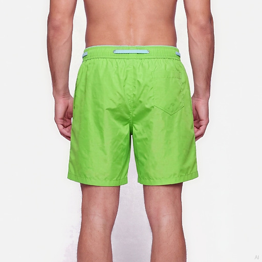 Moschino Lime Green Drawstring Swimshorts