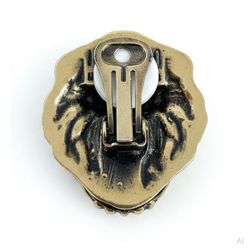 Moschino Lion Head Gold-Tone Statement Charm