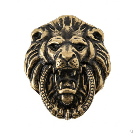 Moschino Lion Head Gold-Tone Statement Charm