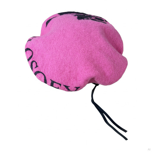 Philosophy Rose Print Pink Wool Beret
