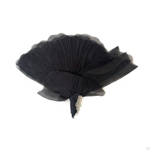 Philosophy Black Fabric Flower Brooch Bracelet