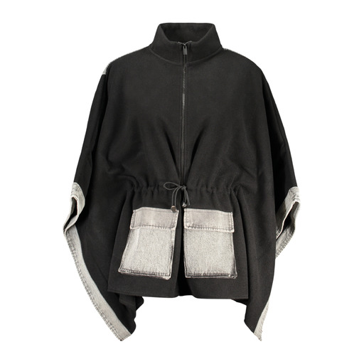 DESIGUAL PONCHO DONNA NERO