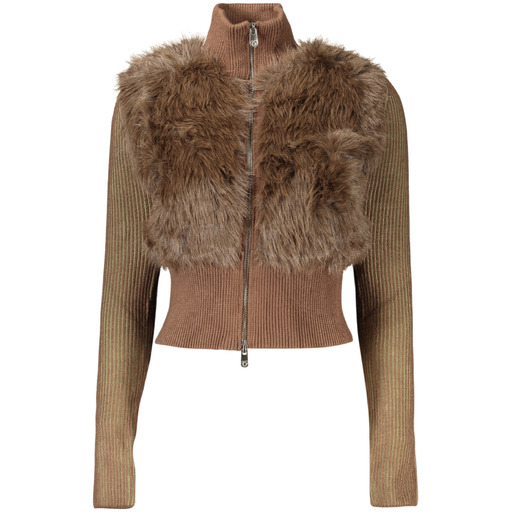 DESIGUAL CARDIGAN DONNA MARRONE