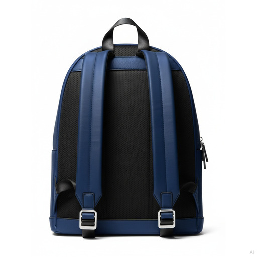 Michael Kors Pebbled Leather Backpack Navy