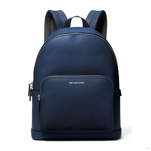 Michael Kors Pebbled Leather Backpack Navy