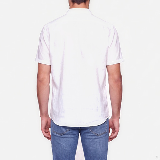 Michael Kors White Linen Short Sleeve Shirt