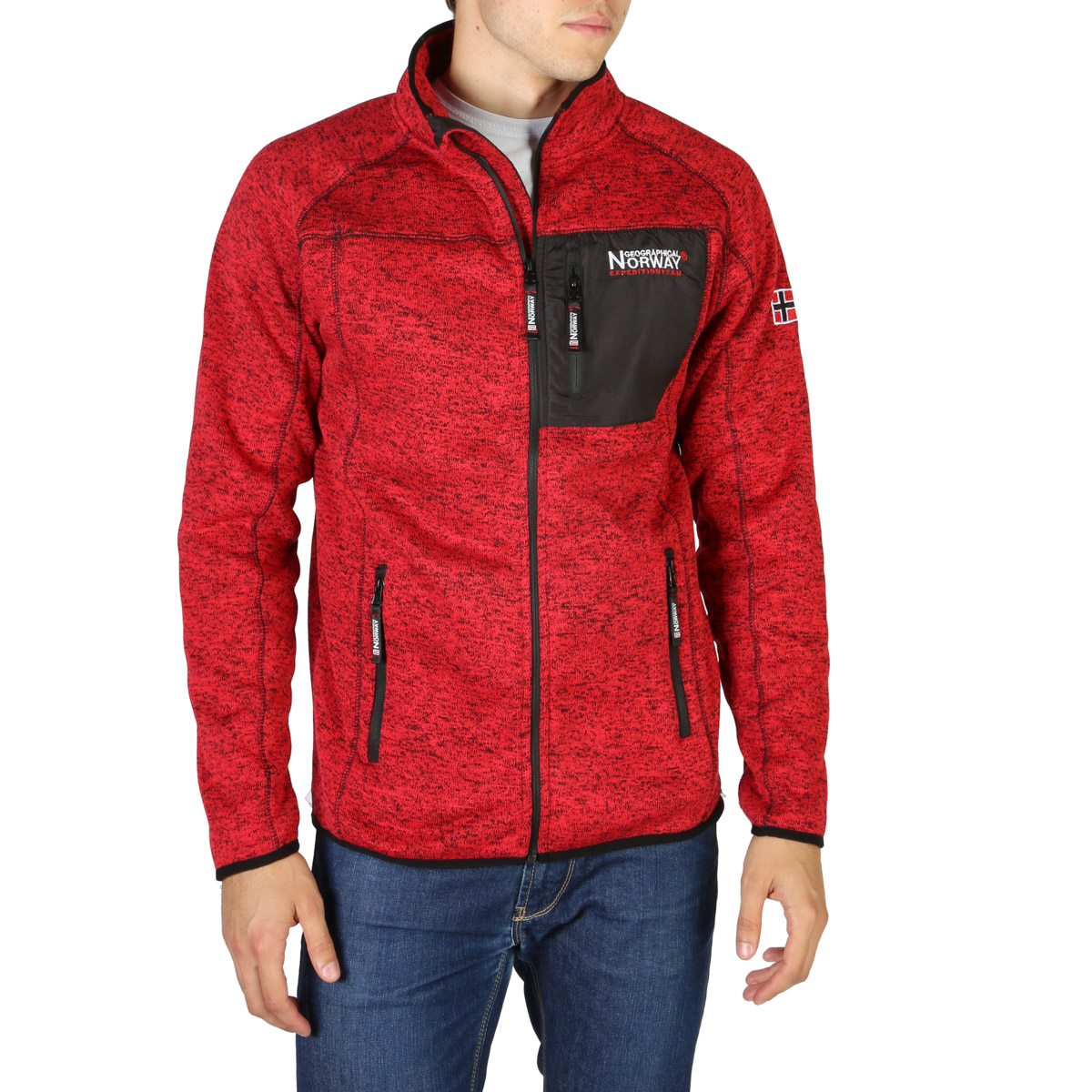 Felpa Geographical Norway Title_man Uomo Rosso 110312