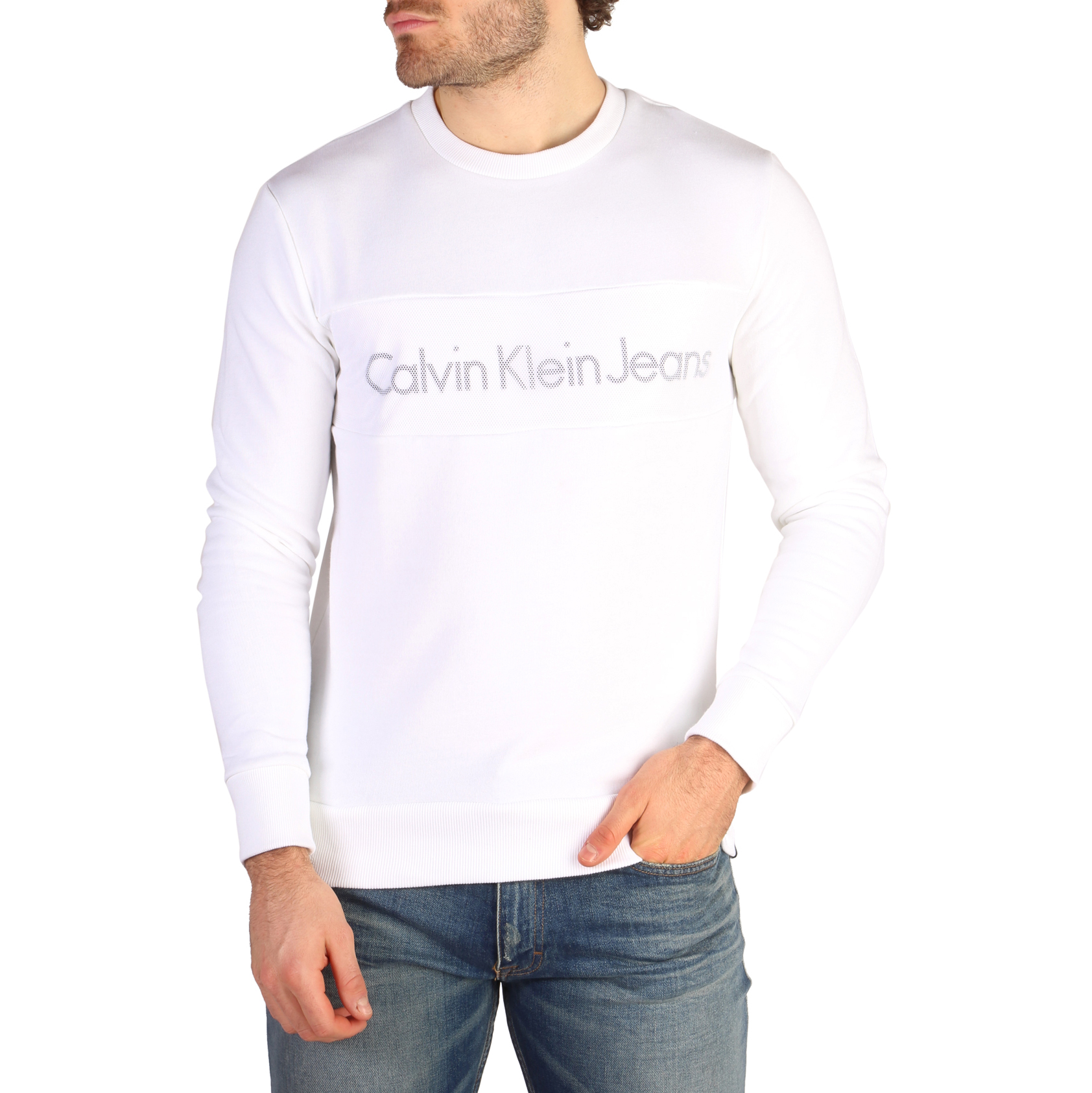 Felpa Calvin Klein J30J304676 Uomo Bianco 113559
