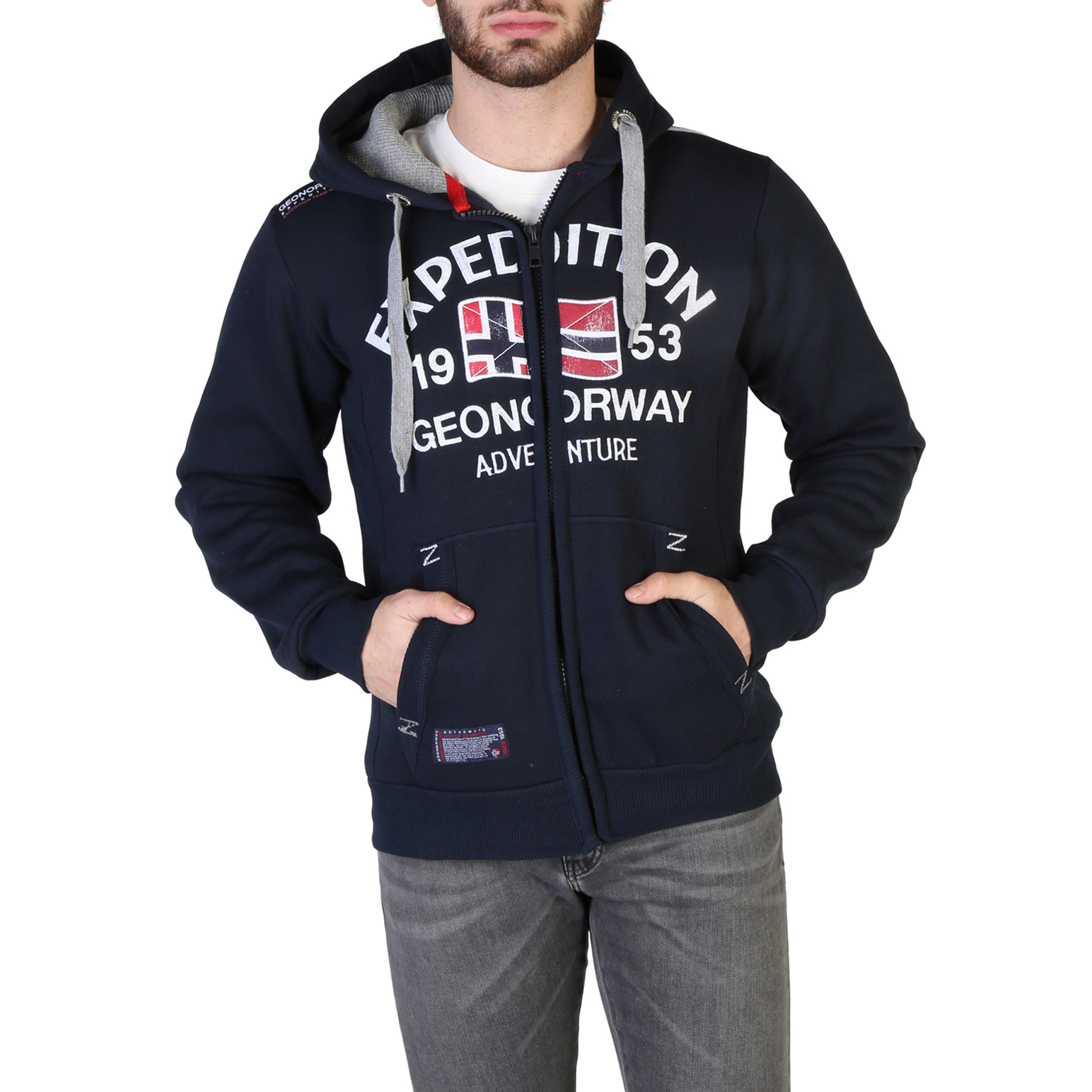 Geographical Norway Men Sweatshirts Flag_man Blue