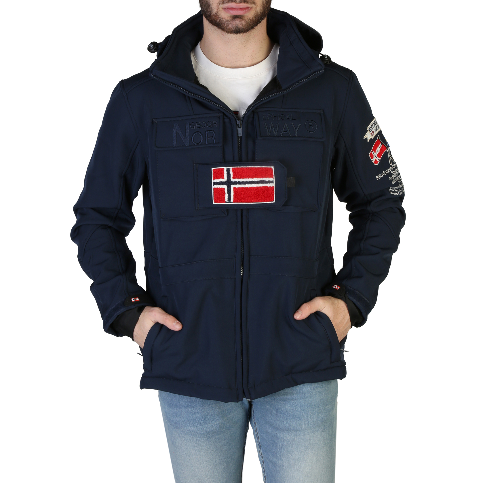 Geographical Norway Men Jackets Target-zip_man Blue