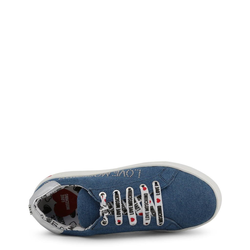 Denim Blue Love Moschino Women/'s Low Top Sneakers JA15243G17IH