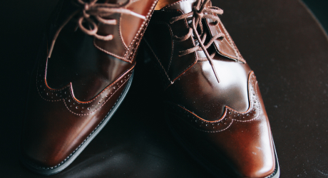 Brown leather shoes